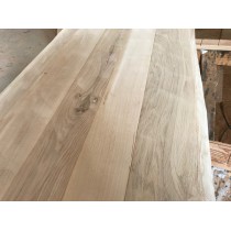 Selbstbau-Set, DIY, Eiche, Massivholz Tischplatte, gehobelt, Baumkanten 120x60x4,5cm 